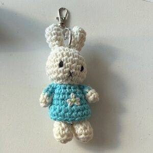 JustDutch Miffy Crochet Keychain with Blue Dress
